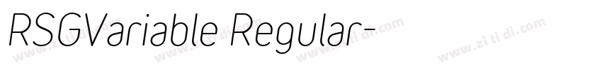 RSGVariable Regular字体转换 RSGVariable Regular字体转换